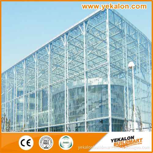 Yekalon Transparent and Decorative Steel Truss Point-fixed Curtain Wall